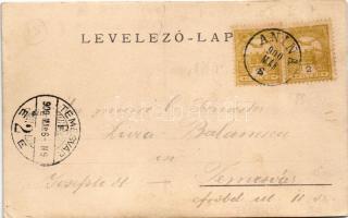 1900 Anina, Stájerlakanina, Steierdorf; vasgyár / iron works, factory. photo (kopott sarok / worn co...