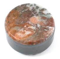 Oldalra nyitható ásvány dobozka, d: 8 cm