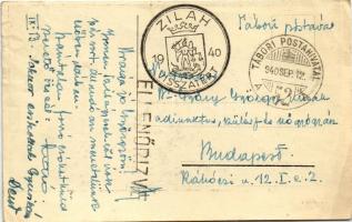 1940 Szilágycseh, Cehu Silvaniei; Járásbíróság / county court + "1940 Zilah visszatért" So...