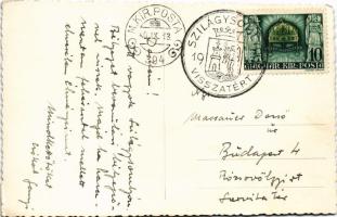 1940 Szilágysomlyó, Simleu Silvaniei; Főgimnázium / grammar school. photo + "1940 Szilágysomlyó...