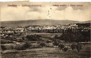 1931 Székelyudvarhely, Odorheiu Secuiesc; város látképe. Kováts fényképész felvétele után / vederea orasului / general view