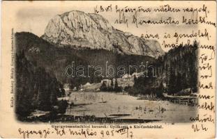 1905 Gyergyószentmiklósi-havasok, Muntii Giurgeului; Gyilkos-tó és Kis Cohárd. Sándory Mihály kiadása / Lacul Rosu (Ghilcos), Suhardul Mic / lake, mountain (fl)