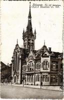 1940 Kolozsvár, Cluj; Református templom / biserica / Calvinist church + 1940 Kolozsvár visszatért So. Stpl