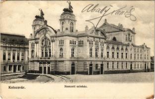 1906 Kolozsvár, Cluj; Nemzeti színház. Schuster Emil kiadása / theatre (EK)