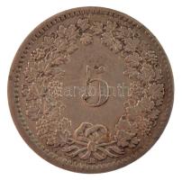 Svájc 1850BB 5r billon T:2,2- 
Switzerland 1850BB 5 Rappen billon C:XF,VF 
Krause KM#5