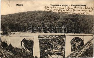 1915 Marilla, Marila; Vasúti híd és viadukt. Káden József kiadása / Eisenbahnviadukt / railway bridge, viaduct