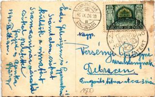 1940 Szamosújvár, Gherla; Fő tér, Elite kávéház és étterem, Covrik Teodor, Florian Jacob üzlete / ma...