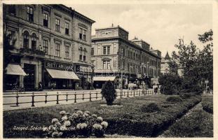 Szeged mit Geschäft Foto AK so Stpl