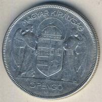 1930. 5P Ag "Horthy jobbra" T:3 kis ph.