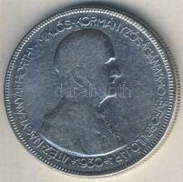 1930. 5P Ag "Horthy jobbra" T:3 kis ph