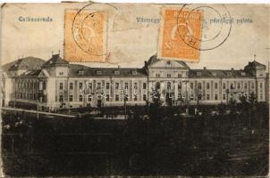 1923 Csíkszereda, Miercurea Ciuc; Vármegyeház, M. kir. pénzügyi palota / county hall, financial palace (EK)