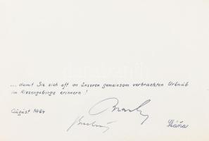 1964 Krkonose, fotóalbum, 17 db képpel, hátuljában ajándékozási sorokkal, 12,5×18 cm