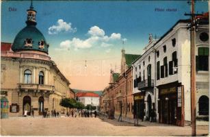 1915 Dés, Dej; Fő tér, Léner János és Jagamas János üzlete / market square, shops (EB)