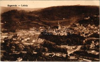 1918 Segesvár, Schässburg, Sighisoara; látkép. Vasúti levelezőlapárusítás 9358 / general view (EK)