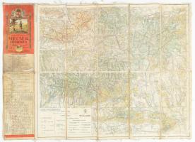 1929 A Mecsek-hegység, Kirándulók Térképe 20/a, kiadja: Magyar Királyi Állami Térképészet, vászonra kasírozva, foltos, a széle rojtos, 47×55 cm