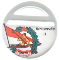 ~1980. BP Honvéd II egyoldalas Hollóházi porcelán kajak díjérem (63mm) T:1-