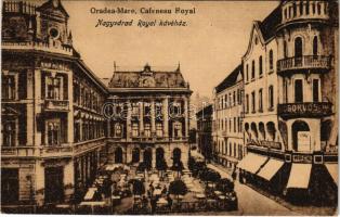 Nagyvárad, Oradea; Royal kávéház, fogorvos, Duna biztosító, Koch üzlete / cafe, dentist, shop, insurance company (EK)