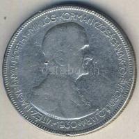 1930. 5P Ag "Horthy jobbra" T:3 ph. ü