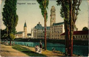 1911 Nagyvárad, Oradea; Körös részlet / Cris riverside (kopott sarkak / worn corners)