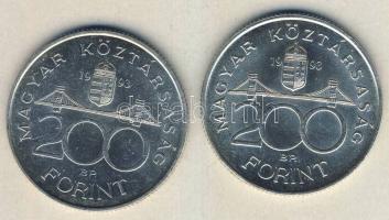 1993. 200Ft Ag "MNB" (2x) T:2