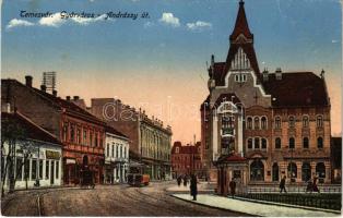 Temesvár, Timisoara; Gyárváros, Andrássy út, villamos / Fabric, street, tram (EK)