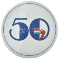 1983. "50 éves a Magyar Kézilabda Szövetség" egyoldalas Hollóházi porcelán emlékérem (116mm) T:1-