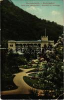 1917 Herkulesfürdő, Herkulesbad, Baile Herculane; Rezső udvar, park / Rudolfshof mit Parkanlage / spa, park (EB)