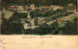 1900 Herkulesfürdő, Herkulesbad, Baile Herculane; látkép / spa, general view (EK)