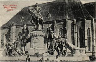 Kolozsvár, Cluj; Mátyás király szobor / statue, monument