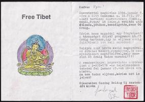 1994 Póka Egonnak címzett meghívó a "Törpapa bálra", fotóval