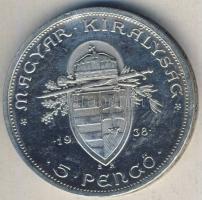 1938. 5P Ag "Szt. István" T:2 apró ph.