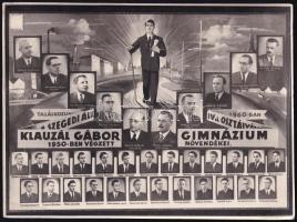 1932-1955 5 db gimnáziumi, óvodai tablófotó és csoportkép, részben feliratozva, vegyes méretben és állapotban