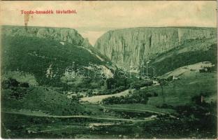 1909 Tordai-hasadék, Cheile Turzii, Torda, Turda; Torda hasadék távolból / mountain pass, gorge (b)