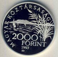 1997. 2000Ft Ag "Régi balatoni hajók I-Helka&Kelén" T:PP Tanúsítvánnyal!