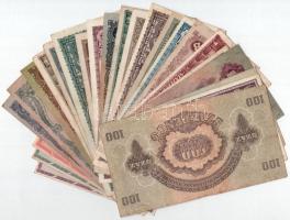 25db-os vegyes Pengő bankjegy tétel T:III,III- ragasztónyomok