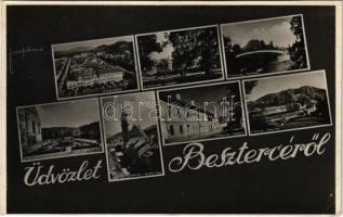 1943 Beszterce, Bistritz, Bistrita; Üdvözlet mozaiklap / Greetings multi-view postcard (EK)