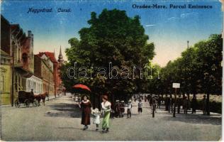 Nagyvárad, Oradea; Parcul Eminescu / Korzó / park, street view (EK)