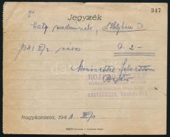 1941 Bojtor József személyautófuvarozási vállalata, autógarage, olaj- és benzintöltő állomás, Nagyka...