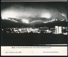Renó. A Nevada állambeli város környékén bozóttűz pusztít. XXIV. évfolyam 22. szám (25578) MTI Külföldi Képszerkesztőség. Jó állapotban. 20,5x24 cm / Reno. A bushfire is raging around the Nevada town.