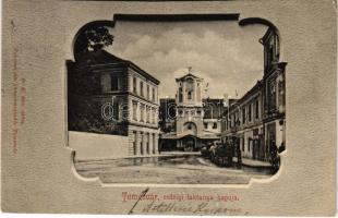 1907 Temesvár, Timisoara; Erdélyi laktanya kapuja. Polatsek-féle kiadása / entry gate of the Transylvanian military barracks. Art Nouveau (Rb)