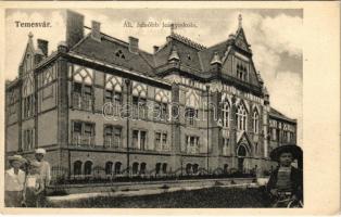 Temesvár, Timisoara; Állami felsőbb leány iskola / girl school