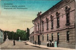 1915 Karánsebes, Caransebes; Fő utca, püspöki palota / main street, bishops palace (EB)