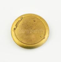 Régi lapos szelence, fém, d: 4,5 cm