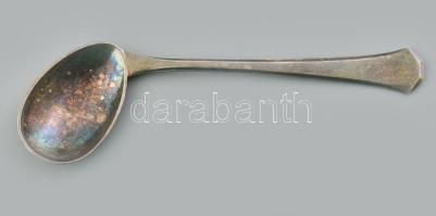 2 db dzsem / lekvár kínáló, üveg, ezüstözött fém tetővel, 1 db ezüstözött jelzett: WMF kanállal. hib...