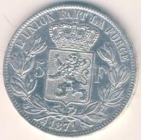 Belgium 1871. 5Fr Ag II.Lipót T:2/3+ ph.