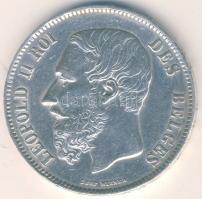 Belgium 1871. 5Fr Ag II.Lipót T:2/3+ ph