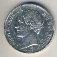 Belgium 1851. 5Fr Ag Lipót T:2/3+