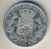 Belgium 1851. 5Fr Ag Lipót T:2/3+