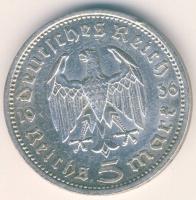 Német 3. Birodalom 1936A 5M Ag "Hindenburg" T:3 ph.