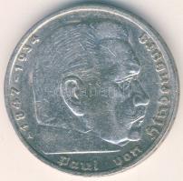 Német 3. Birodalom 1936A 5M Ag "Hindenburg" T:3 ph